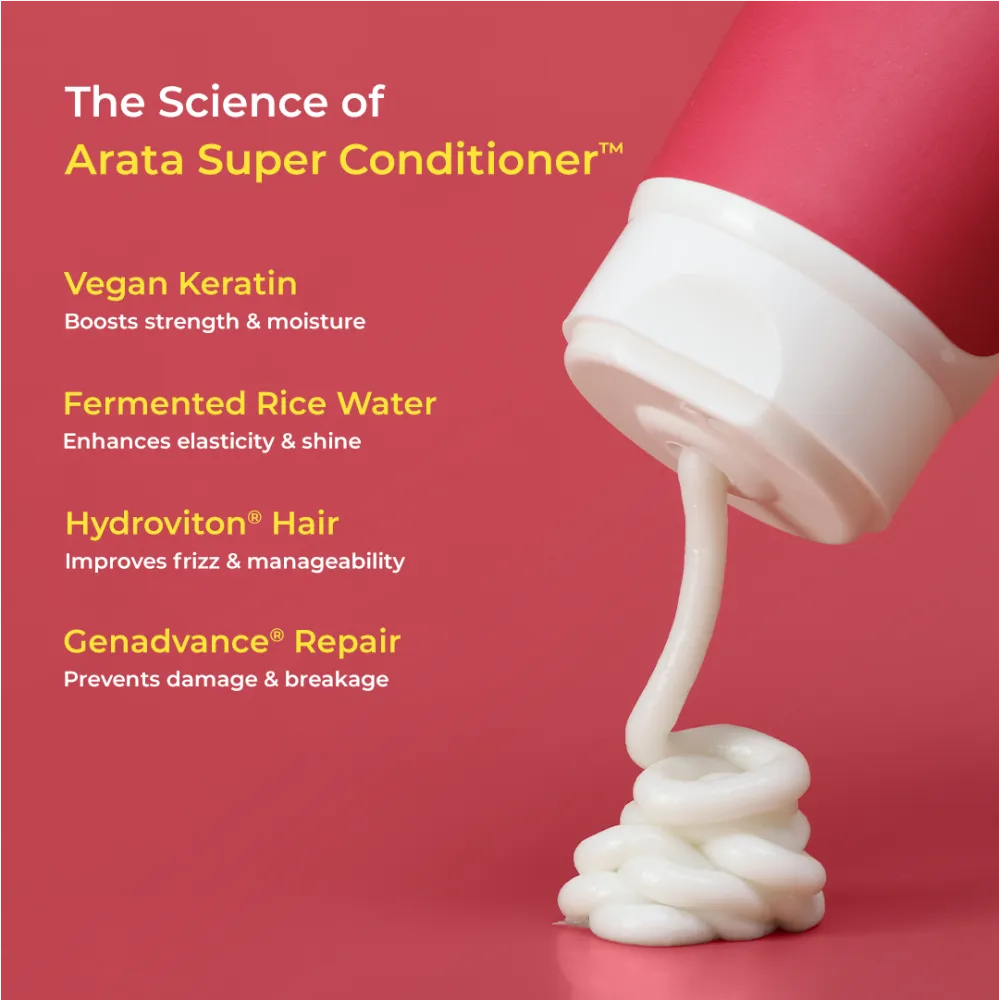 Vegan Keratin & Rice Water Super Conditioner for Dry, Frizzy & Damaged Hair - 50ml - Image 4